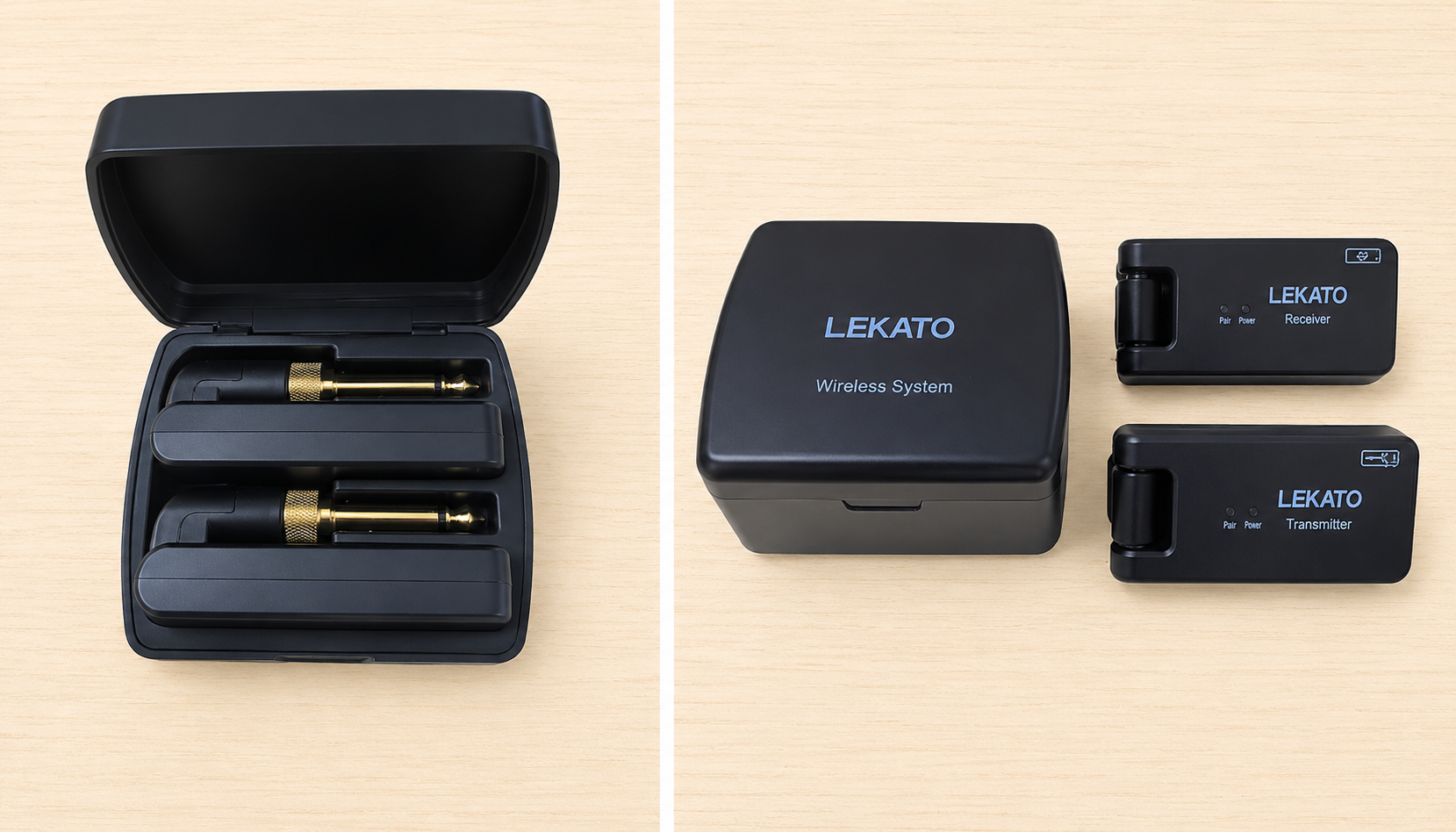 LEKATO WS-100 充電ケース・トランスミッター・レシーバーの3点セット