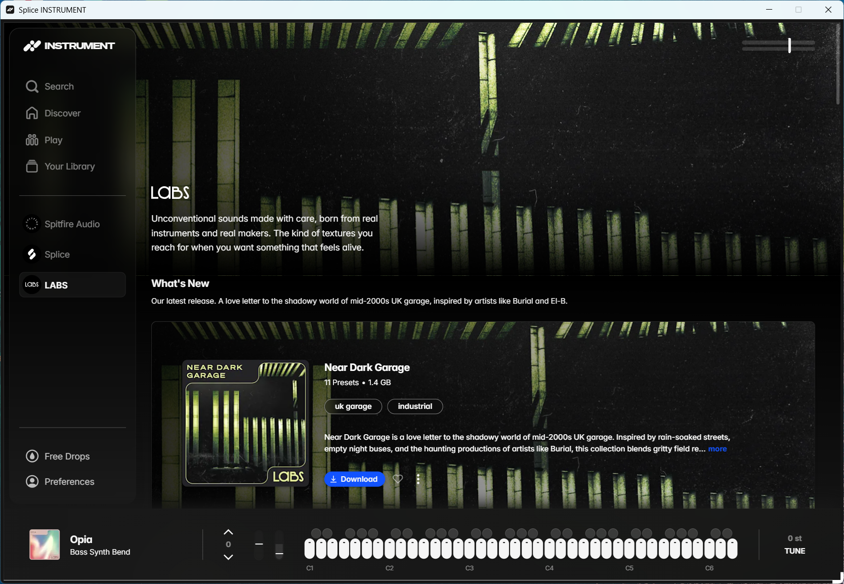 Splice LABSの画面